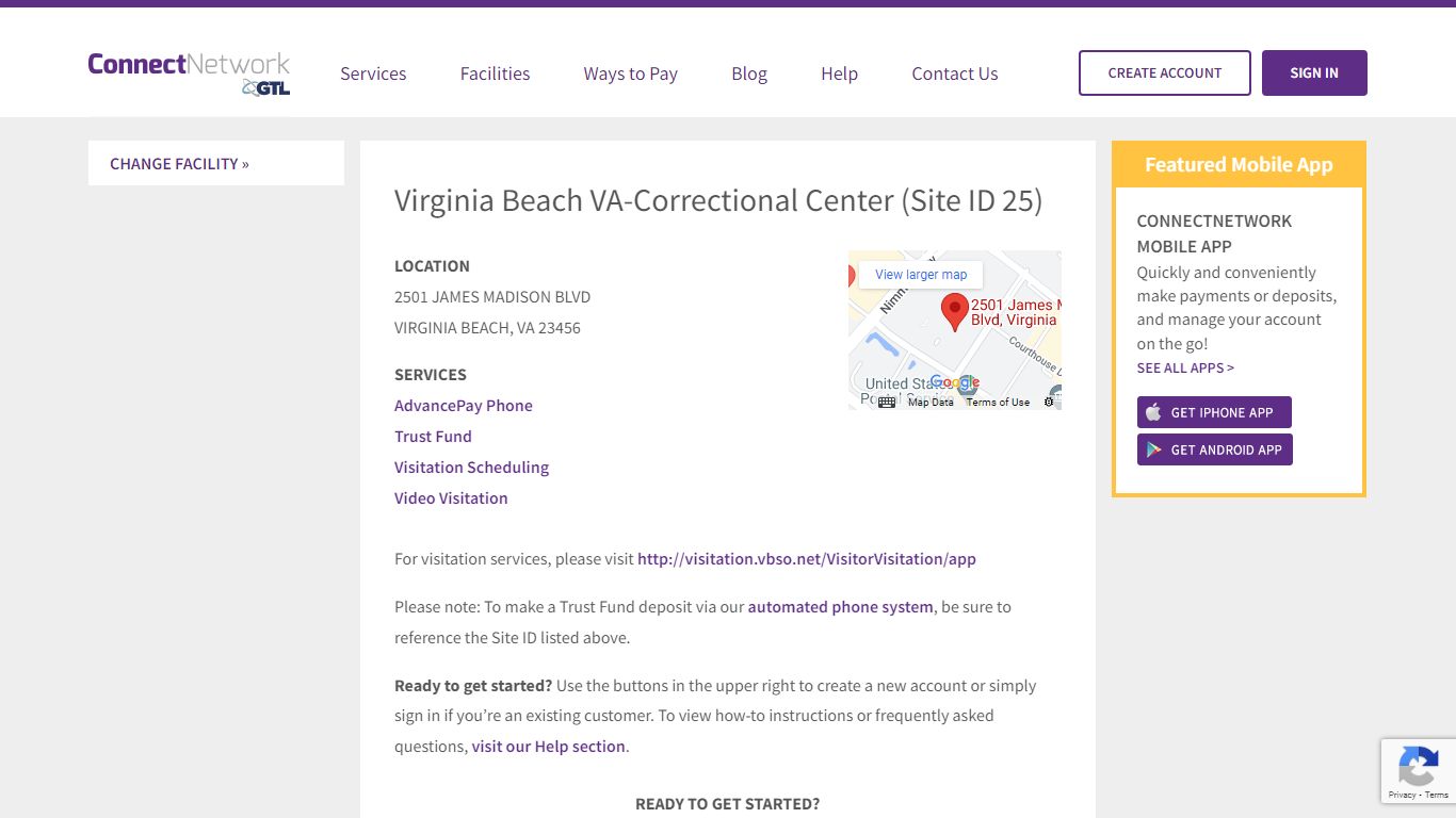 Virginia Beach VA-Correctional Center | ConnectNetwork